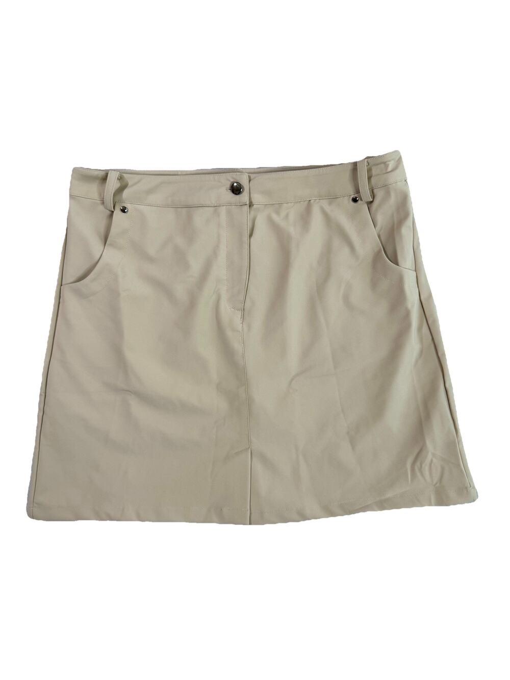 Acegolfs Women Golf Tennis Skort Tan Beige Athletic Skirt Pockets Size XXL NWT